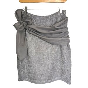 Vintage Nina‎ Hazan silver metallic sash skirt